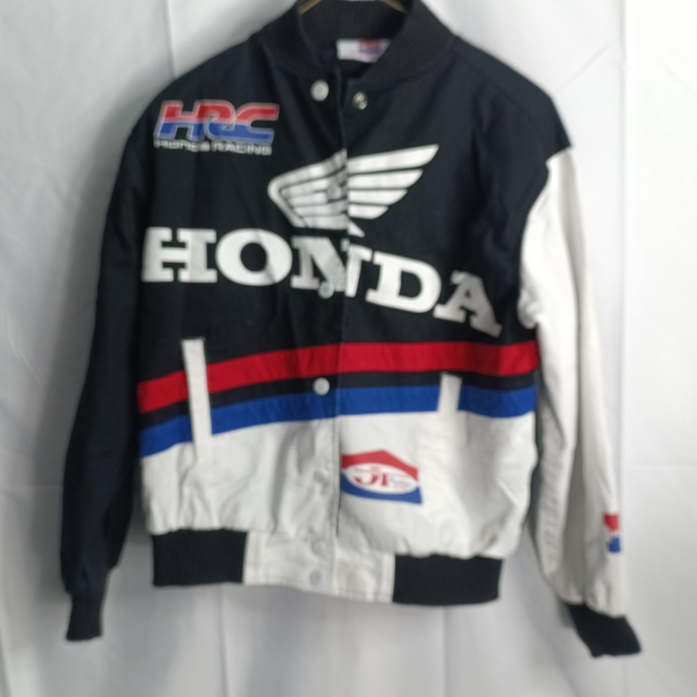 Honda Racing HRC JT Racing USA Bomber Jacket Black White XS Vintage Style